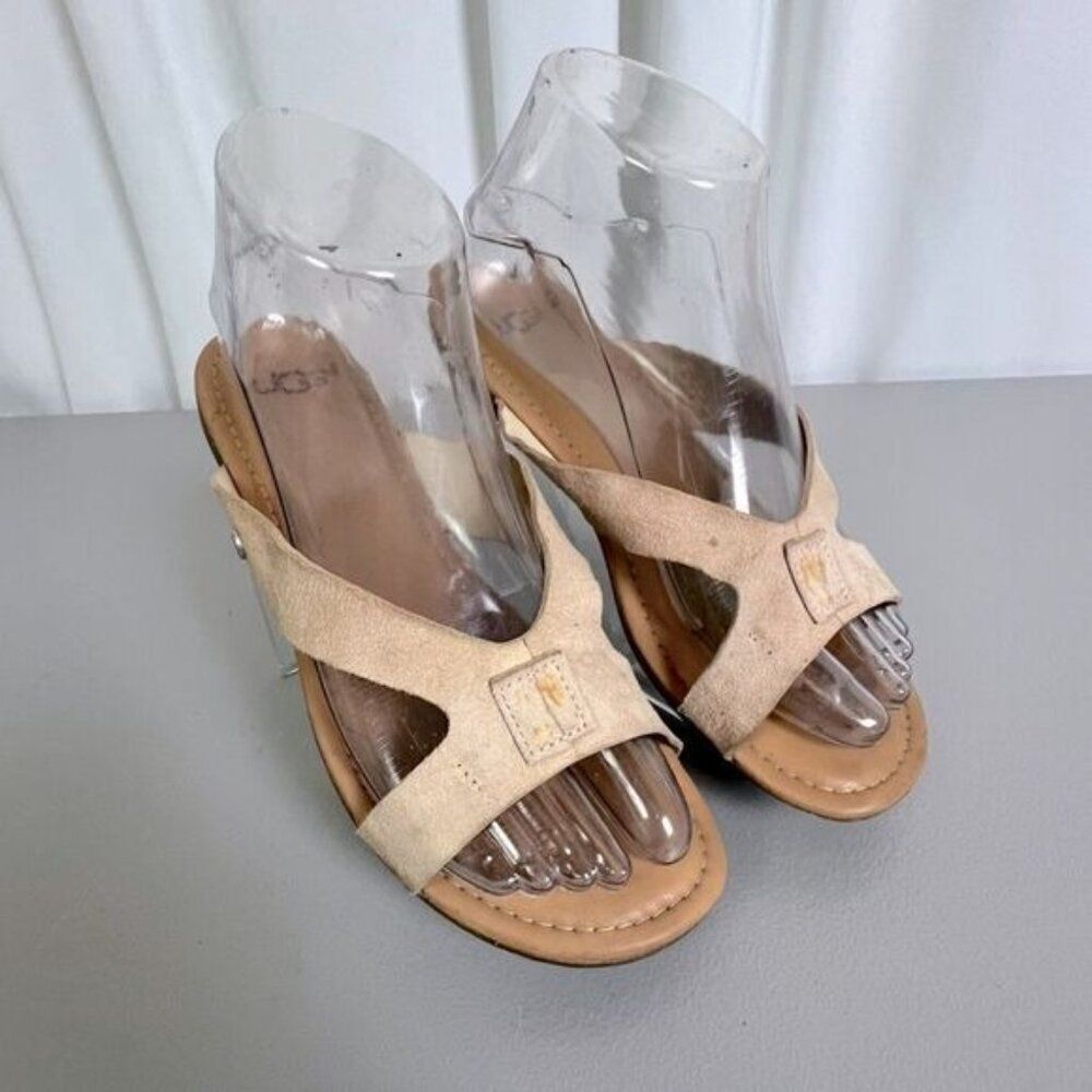 UGG WOMENS SANDALS TAN SIZE 6 - Picture 3 of 9